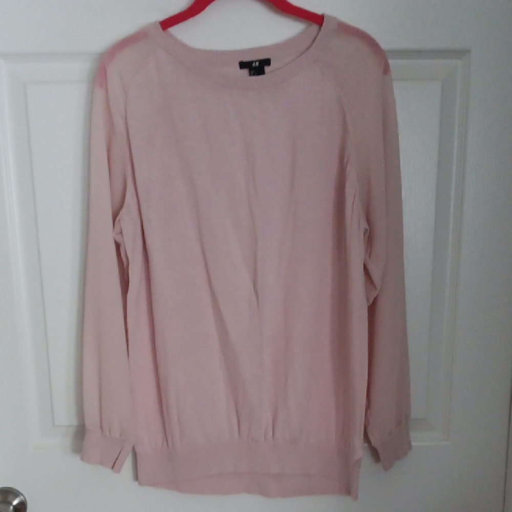 Light Pink Long Sleeve H&M Top Lge
